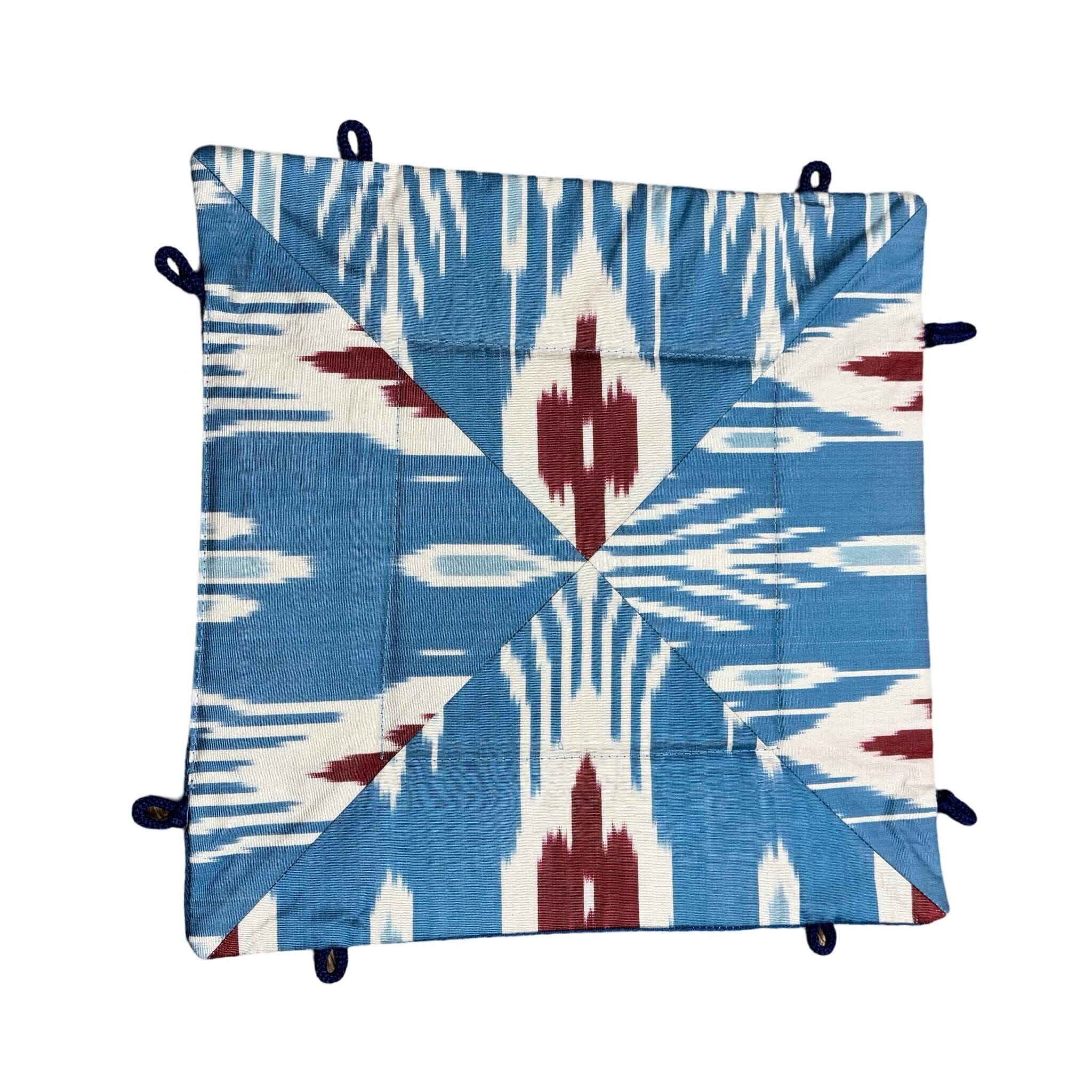 Silk Ikat Trinket Tray from Uzbekistan Trinket Tray Fergana Aziz Tray E 