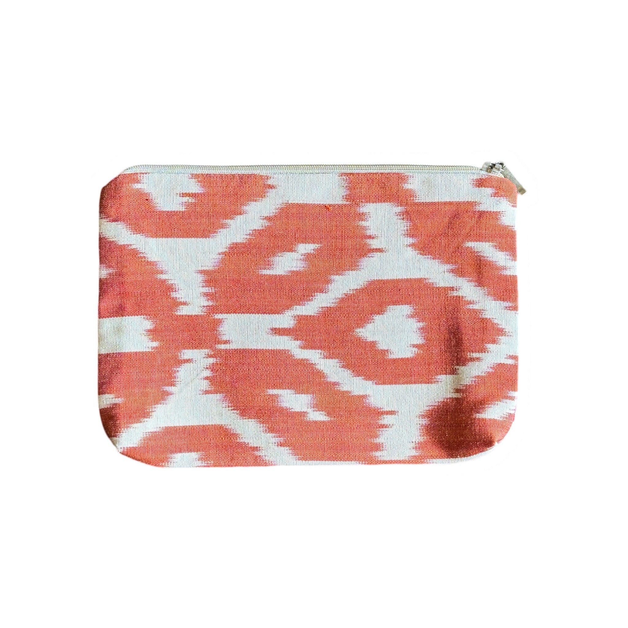 Silk Ikat Zipper Pouch From Uzbekistan Zipper Pouch Fergana Aziz A (8 x 5 1/2") 