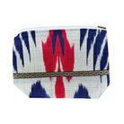 Silk Ikat Zipper Pouch From Uzbekistan Zipper Pouch Fergana Aziz B (7 3/4 x 6") 