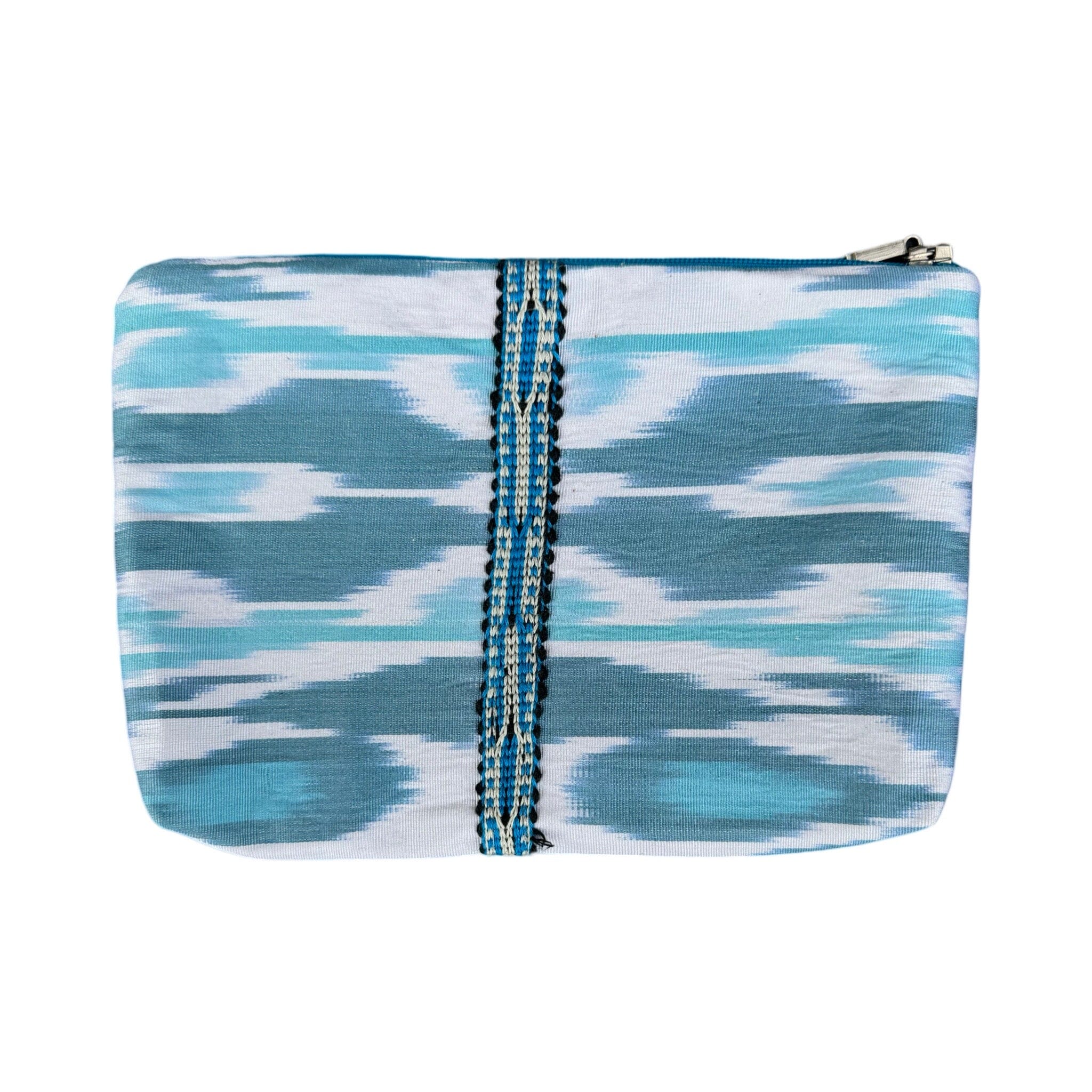 Silk Ikat Zipper Pouch From Uzbekistan Zipper Pouch Fergana Aziz C (8 x 5 1/2") 