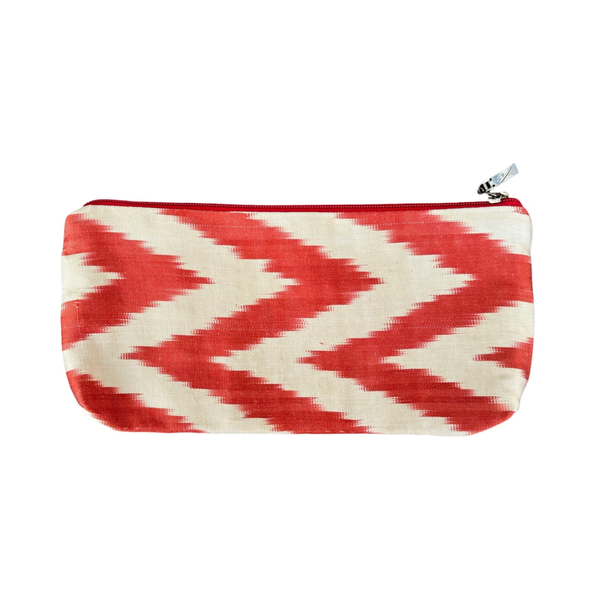 Silk Ikat Zipper Pouch From Uzbekistan Zipper Pouch Fergana Aziz H (11 x 5 1/2") 