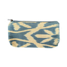 Silk Ikat Zipper Pouch From Uzbekistan Zipper Pouch Fergana Aziz I (11 x 5 3/4") 