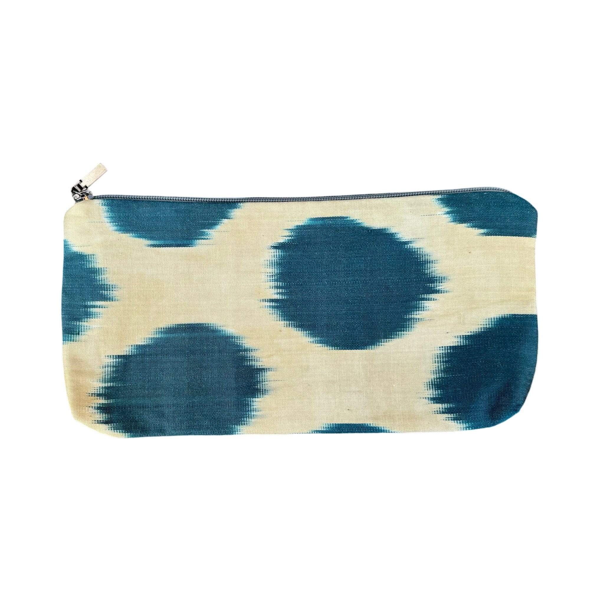 Silk Ikat Zipper Pouch From Uzbekistan Zipper Pouch Fergana Aziz P (11 1/2 x 5 3/4") 