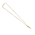 Small Gold Fish Pendant with Pearl on Geometric Chain Necklace Eyup Gunduz 