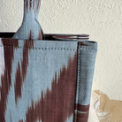 Small Square Silk Ikat Purse from Uzbekistan Tote Fergana Aziz 