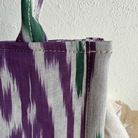 Small Square Silk Ikat Purse from Uzbekistan Tote Fergana Aziz 