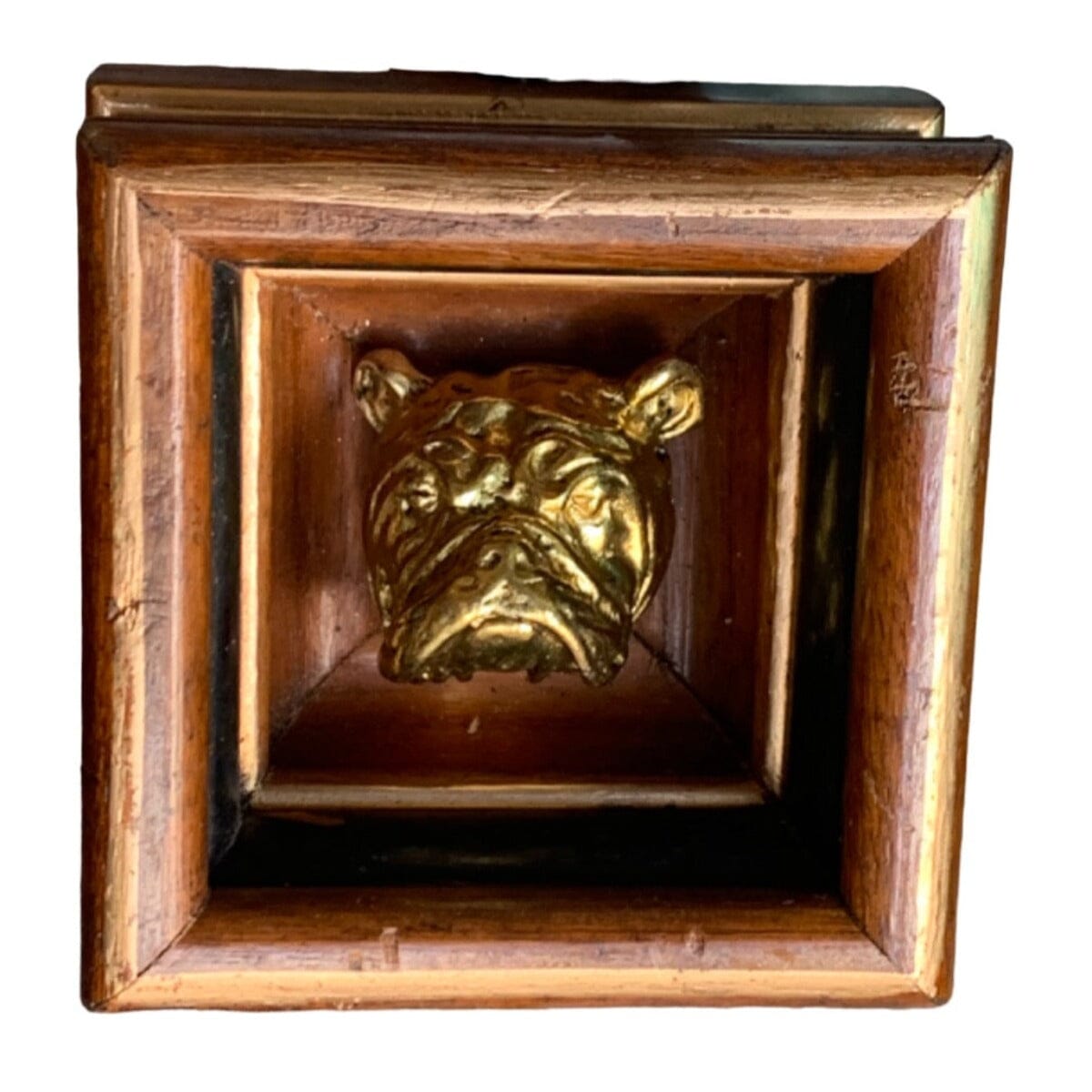 Trace Mayer "Wooden Frame with Bulldog" Museum Bee Museum Bees Trace Mayer Antiques 