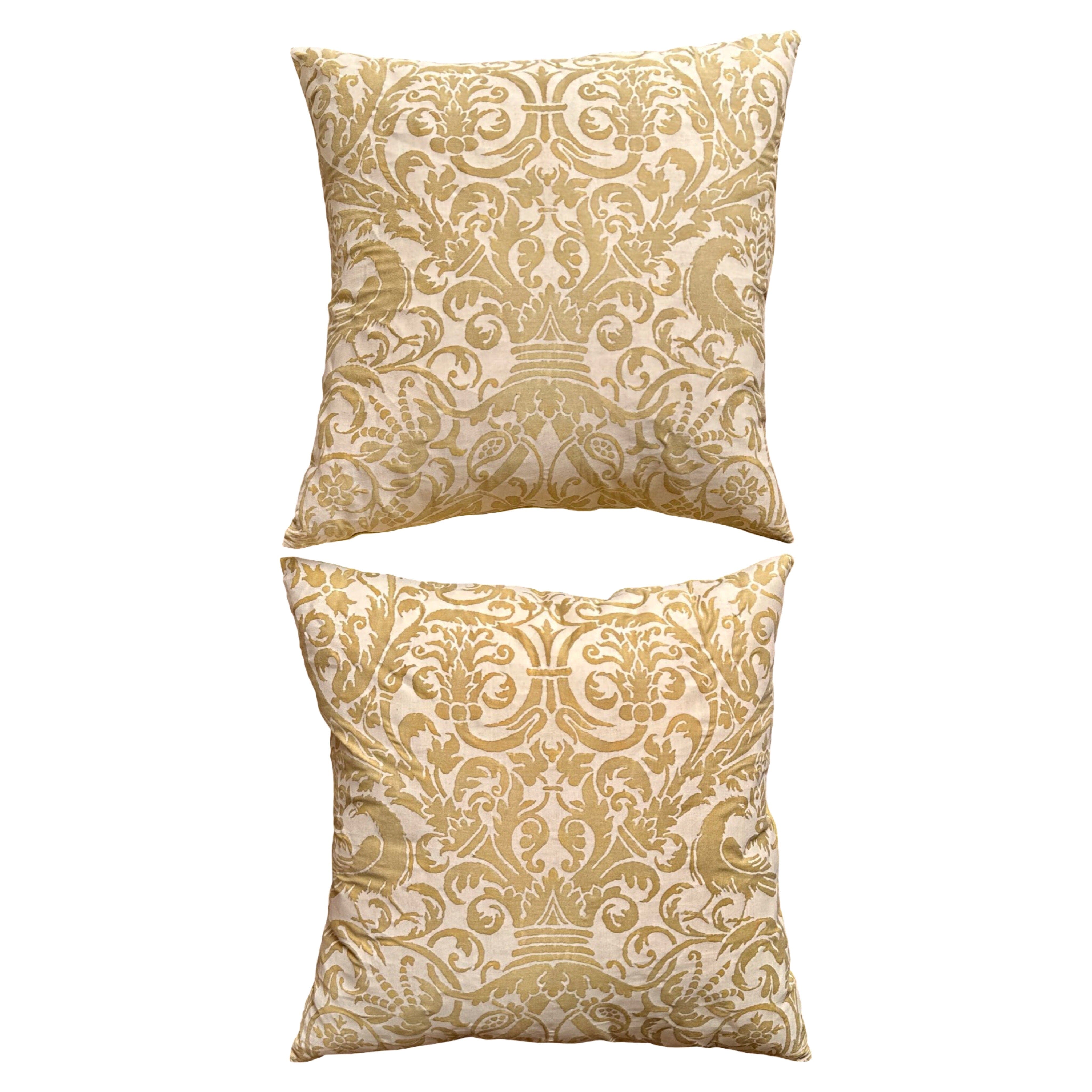 Uccelli Fortuny (#F042325A&B | 21.25 x 21.5") New Pillows B. Viz Design 