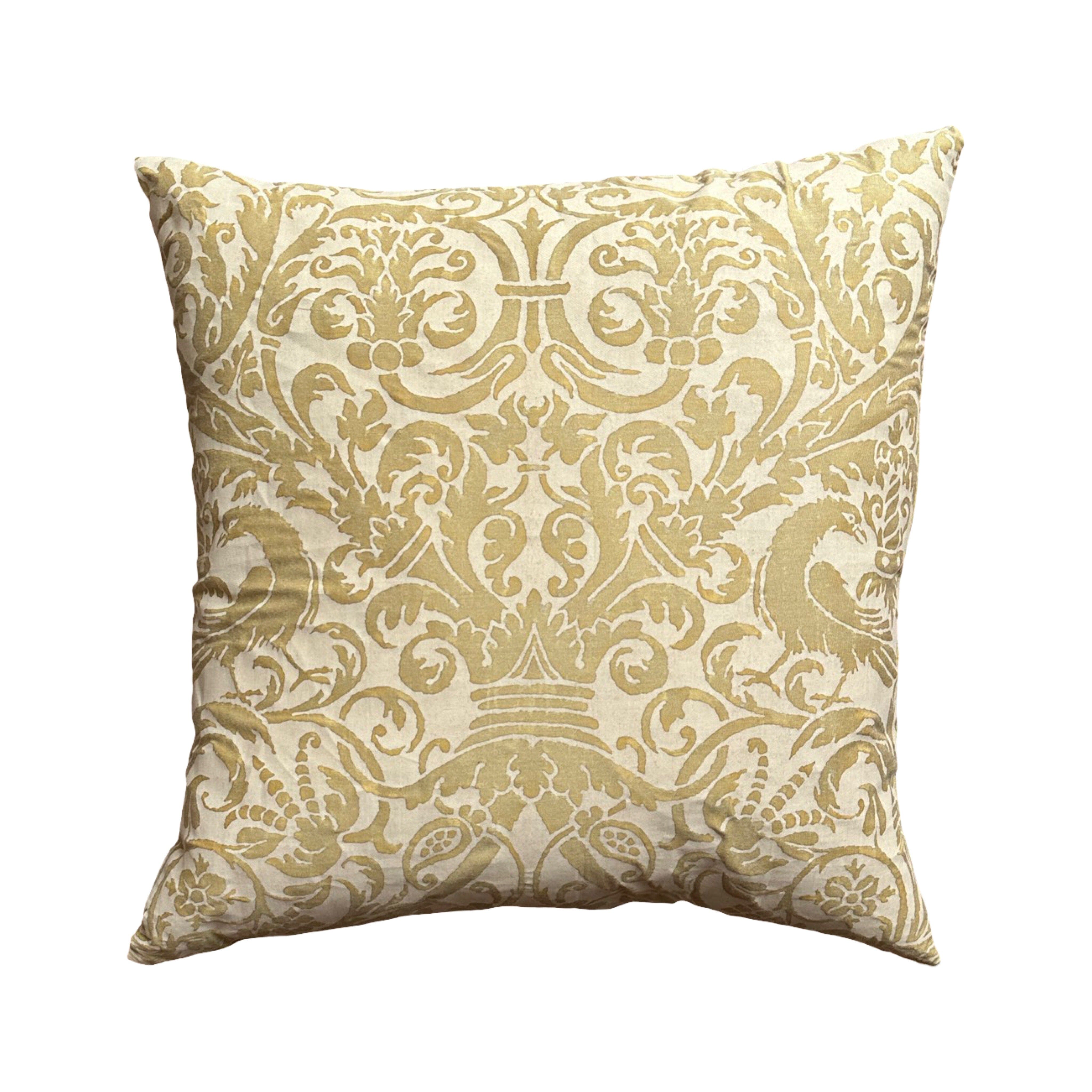 Uccelli Fortuny (#F042325A&B | 21.25 x 21.5") New Pillows B. Viz Design 
