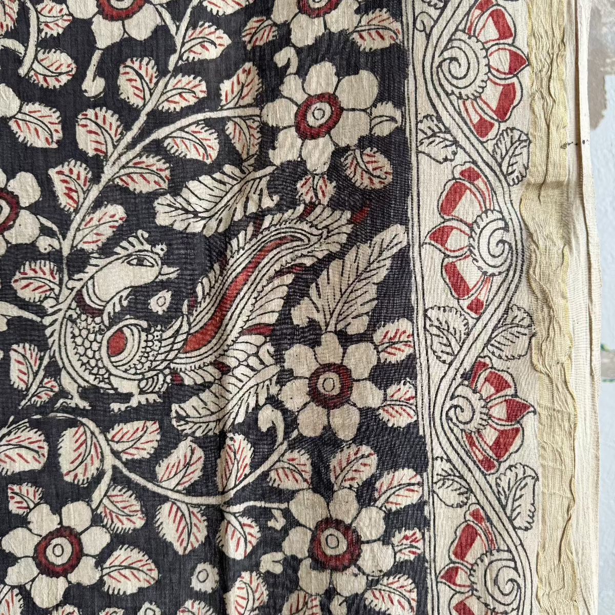 Vintage Kalamkari (#7786 | 33 1/2 x 86") Antique Textile Becky Vizard 