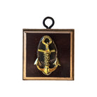 Wooden Frame with Anchor on Agate | 2.5" Wide x 1 Objet d'Art Museum Bees 