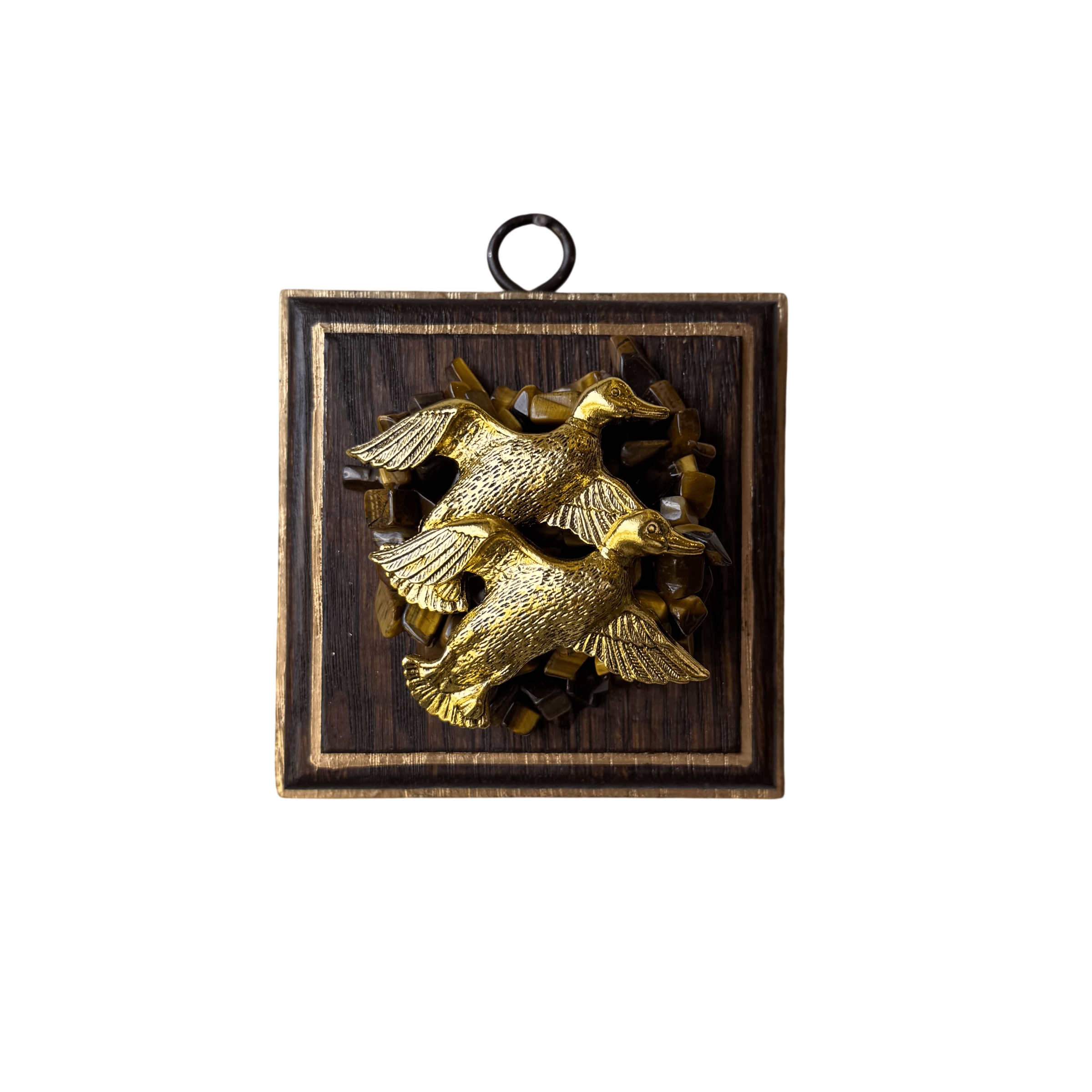 Wooden Frame with Ducks on Necklace (#10678 | 3 1/4" x 1") Objet d'Art Museum Bees 