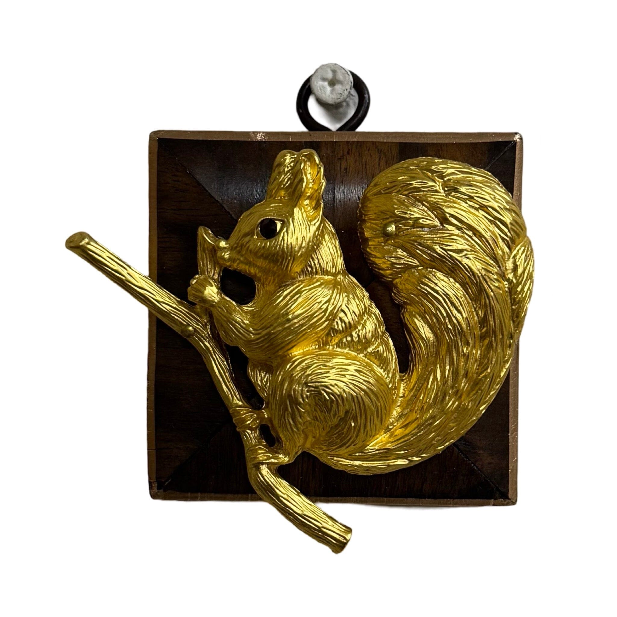 Wooden Frame with Golden Squirrel | 2 3/4" Wide x 1 Objet d'Art Museum Bees 