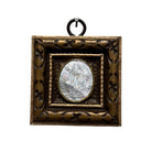 Wooden Frame with Mother of Pearl Madonna | 2 1/2 x 2 1/2 x 1/2" Objet d'Art Museum Bees 