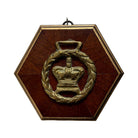Wooden Hexagon Frame with Crown Horse Brass (#10787 | 5 1/2" x 1") Objet d'Art Museum Bees 