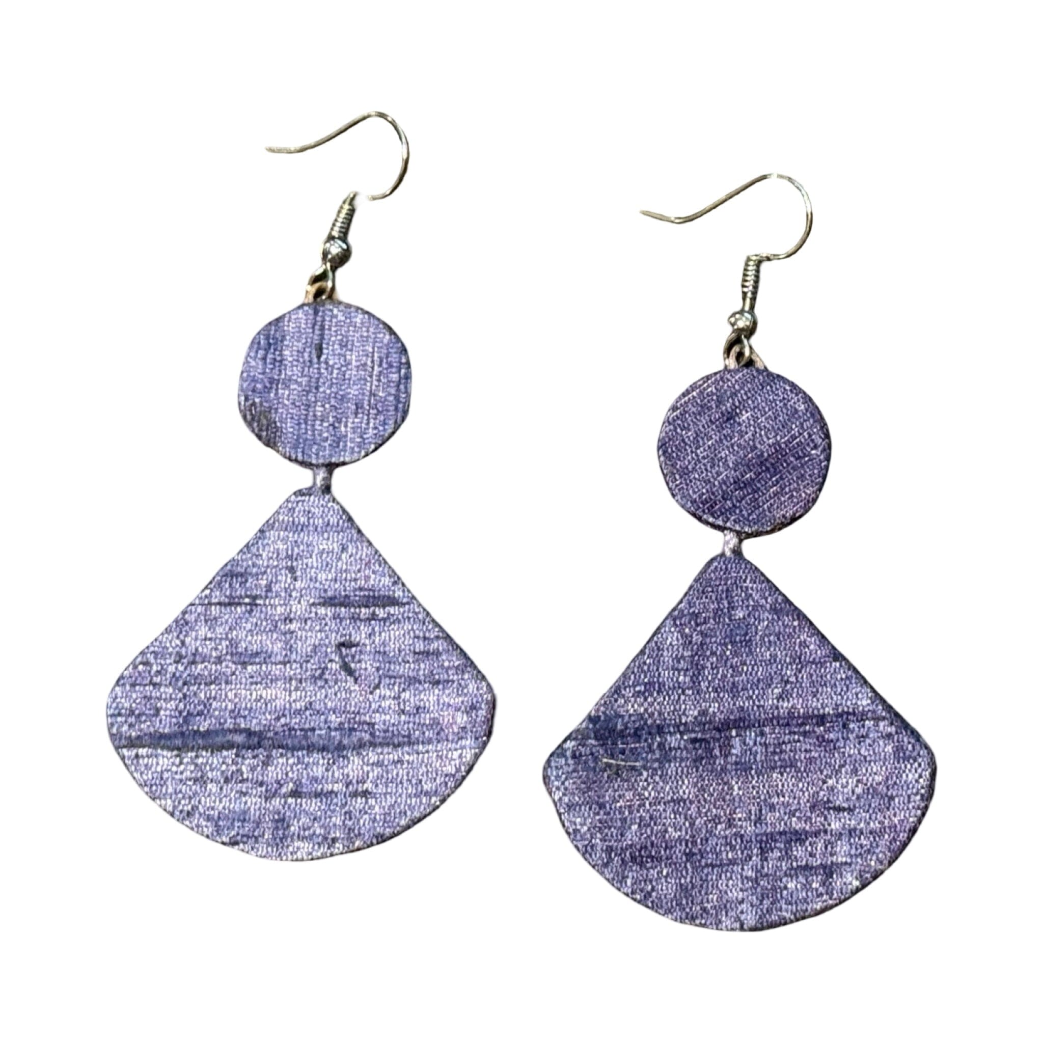 Woven Silk Card Earrings from Thailand Earrings Bangkok B 