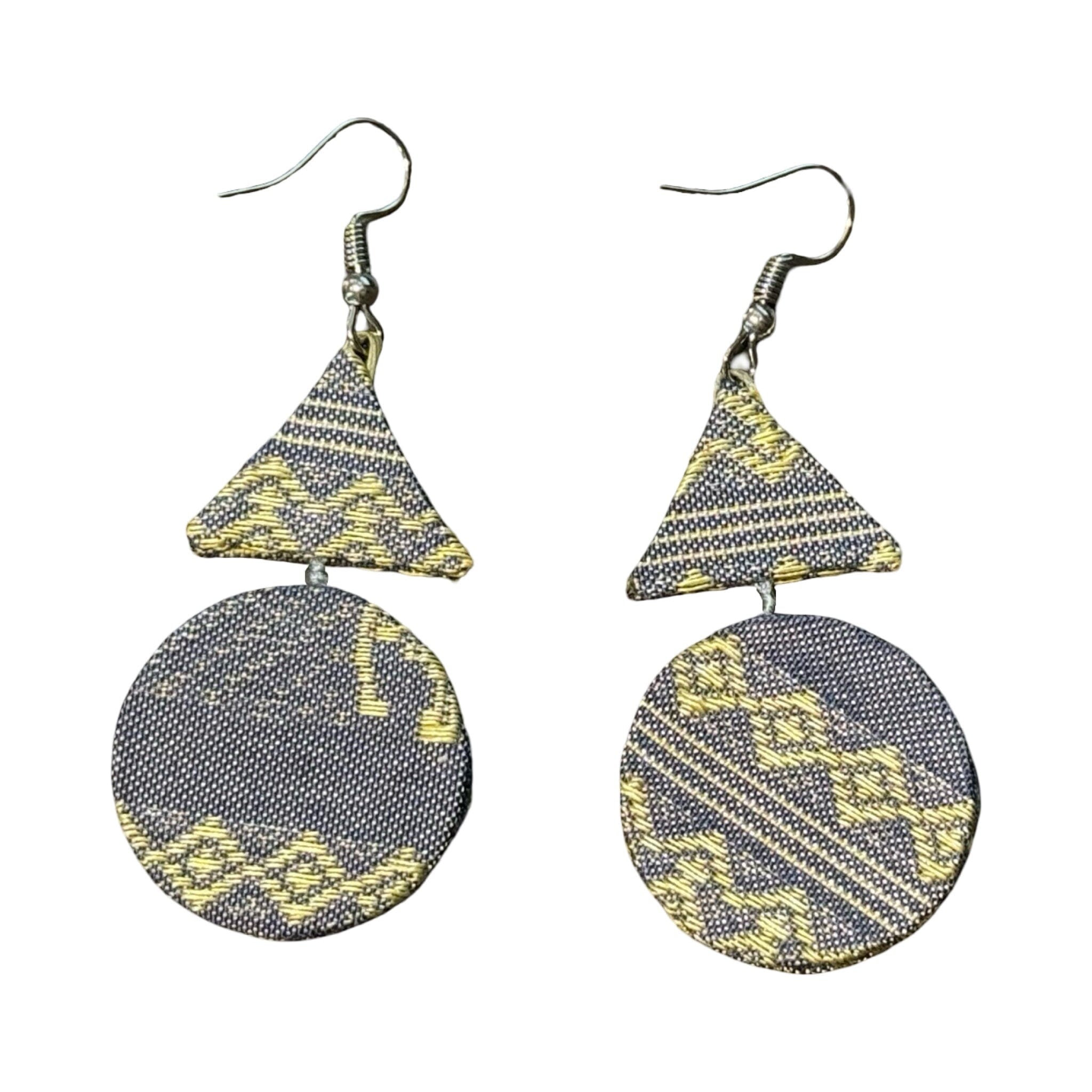 Woven Silk Card Earrings from Thailand Earrings Bangkok C 