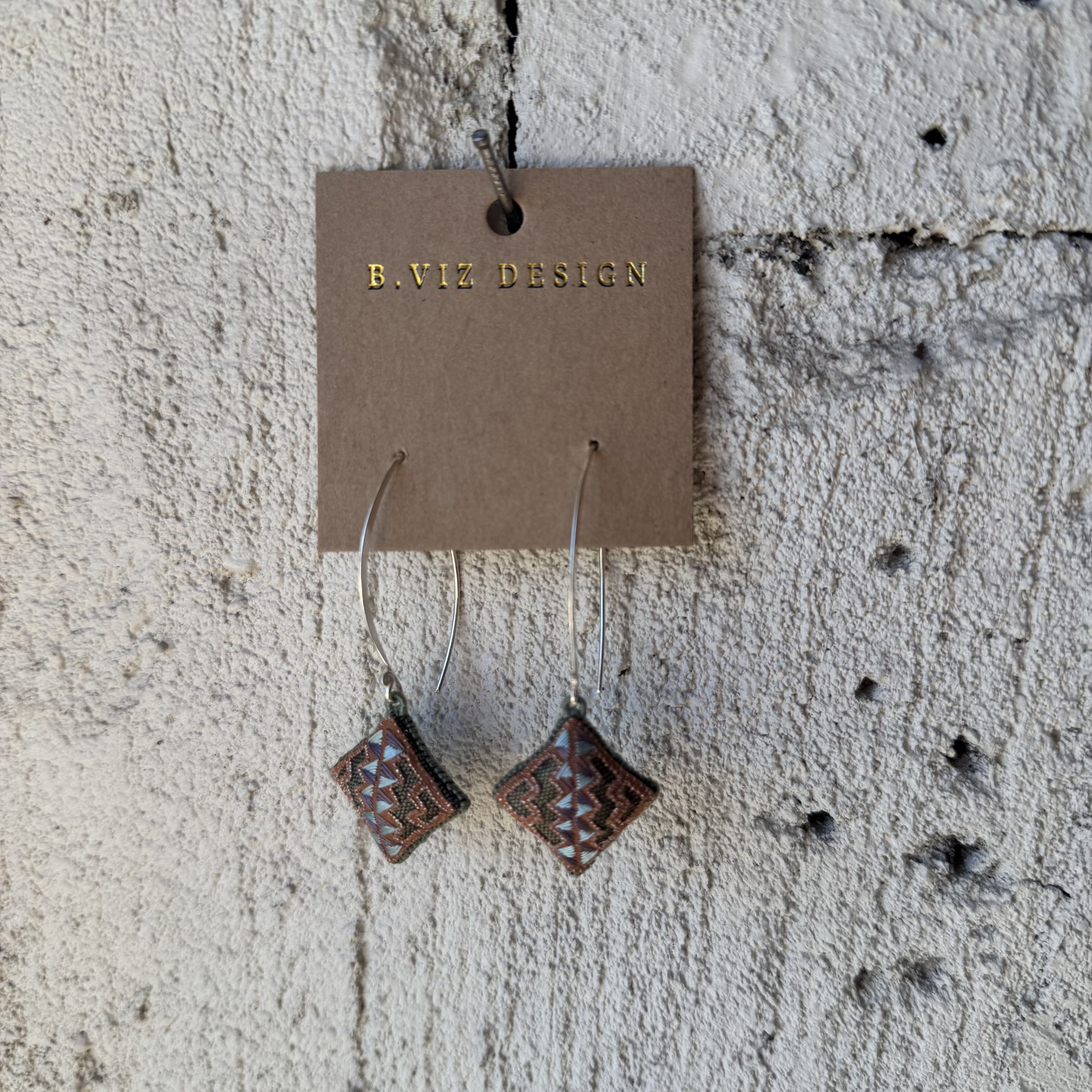 Woven Stuffed Plush Earrings from Laos Earrings ClayCut Laos Earring B 