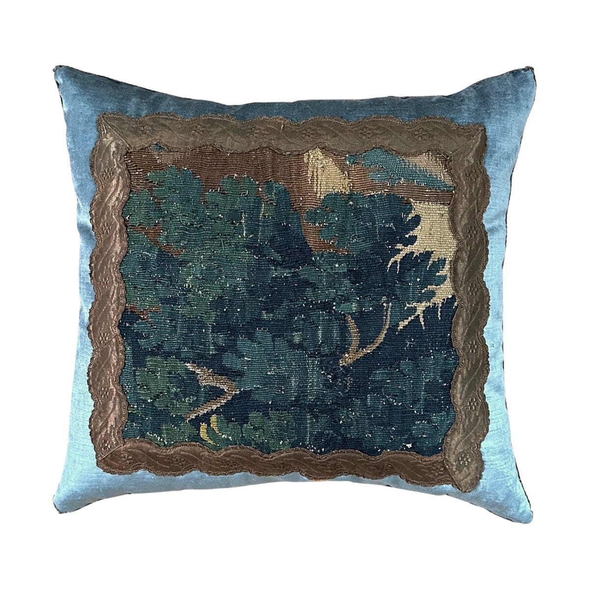 18th C. Verdure Tapestry Fragment (#T101323B | 20 x 21