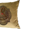 Antique Ecclesiastic "Pelican in Her Piety" Raised Gold Metallic Embroidery (#E062223 | 17 1/2 x 17 1/2") New Pillow B. Viz Design 