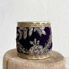 Antique Embroidery Cuff Bracelet | Purple and Gold Bracelet Eyup Gunduz C 