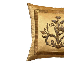 Antique European Raised Gold Metallic Embroidery (#E081623A&B | 21 x 21