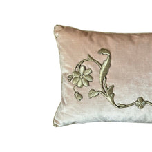 Antique European Raised Silver Metallic Embroidery Pillows (#E083123 | 12 x 19 1/2
