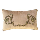 Antique European Raised Silver Metallic Embroidery Pillows | 12 x 19 1/2 E083123 New Pillows B. Viz Design 