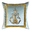 Antique French Raised Gold Metallic "Castle" Embroidery (#E061923A | 21 x 21") New Pillows B. Viz Design 