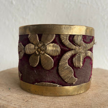 Antique Ottoman Empire Raised Gold Metallic Embroidery Cuff