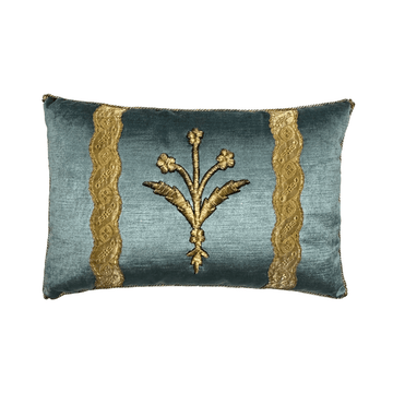 Antique Ottoman Empire Raised Gold Metallic Embroidery (#E0092322A&B | 12 x 18