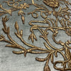 Antique Ottoman Empire Raised Gold Metallic Embroidery (#E022523A&B | 20 x 21") New Pillows B. Viz Design 
