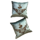 Antique Ottoman Empire Raised Gold Metallic Embroidery (#E031322A&B | 20 1/2 x 20 1/2") Pillow Pair B. Viz Design 