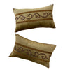 Antique Ottoman Empire Raised Gold Metallic Embroidery (#E032203A&B | 11 x 18") New Pillow B. Viz Design 