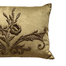 Antique Ottoman Empire Raised Gold Metallic Embroidery (#E040922A&B | 14 x 19