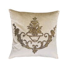 Antique Ottoman Empire Raised Gold Metallic Embroidery (#E053022A&B | 21 x 21