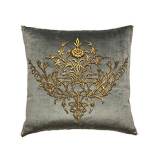 Antique Ottoman Empire Raised Gold Metallic Embroidery (#E053122A&B | 21 x 21 1/2