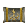 Antique Ottoman Empire Raised Gold Metallic Embroidery (#E081522A&B | 13 3/4 x 19") Pillow Pair B. Viz Design 