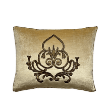 Antique Ottoman Empire Raised Gold Metallic Embroidery (#E081922A&B | 14 1/2 x 18