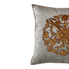 Antique Ottoman Empire Raised Gold Metallic Embroidery (#E103022 | 15 1/2 x 15 1/2") New Pillows B. Viz Design 