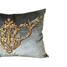Antique Ottoman Empire Raised Gold Metallic Embroidery (#E112522A&B | 13 x 18