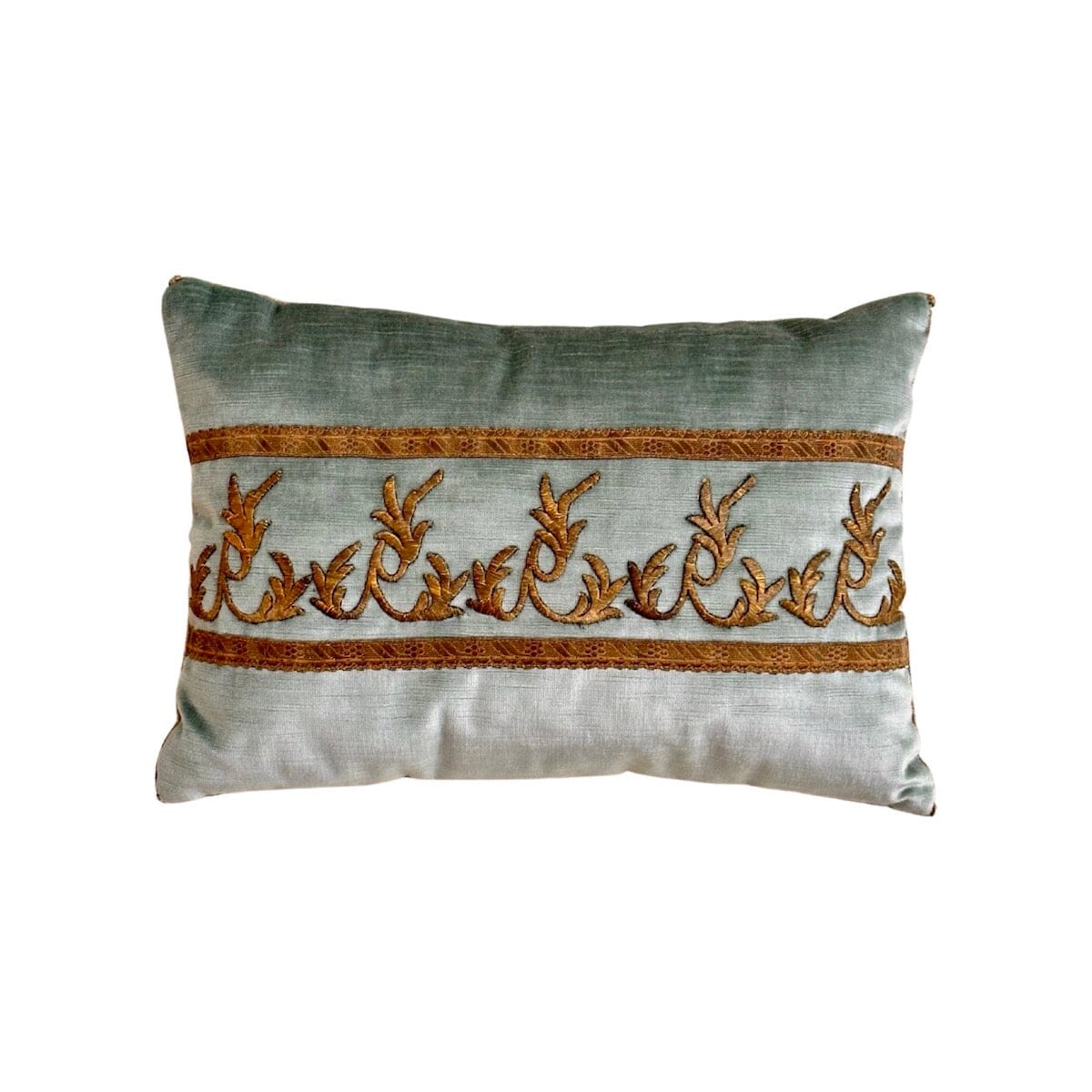 Antique Ottoman Empire Raised Gold Metallic Embroidery (#E121122 | 11x16") Pillows B. Viz Design 