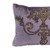 Antique Ottoman Empire Raised Gold Metallic Embroidery Pillow (#E061523A&B | 19 1/2x15") New Pillows B. Viz Design 