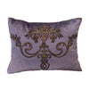 Antique Ottoman Empire Raised Gold Metallic Embroidery Pillow (#E061523A&B | 19 1/2x15") New Pillows B. Viz Design 