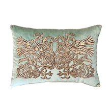 Antique Ottoman Empire Raised Metallic Silver Pillow (#E060123 | 14