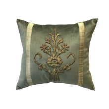 RESERVED: Antique Ottoman Empire Raised Silver Metallic Embroidery (#E070122 | 19 1/2 x 21