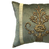 Antique Ottoman Empire Raised Silver Metallic Embroidery (#E070122 | 19 1/2 x 21") New Pillows B. Viz Design 