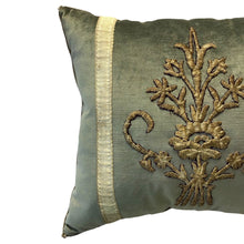 RESERVED: Antique Ottoman Empire Raised Silver Metallic Embroidery (#E070122 | 19 1/2 x 21