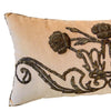 Antique Ottoman Empire Raised Silvery Gold Metallic Embroidery (#E031223 15 x 27 1/2 New Pillows B. Viz Design 
