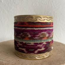 Antique Silk Velvet Ikat Cuff Bracelet